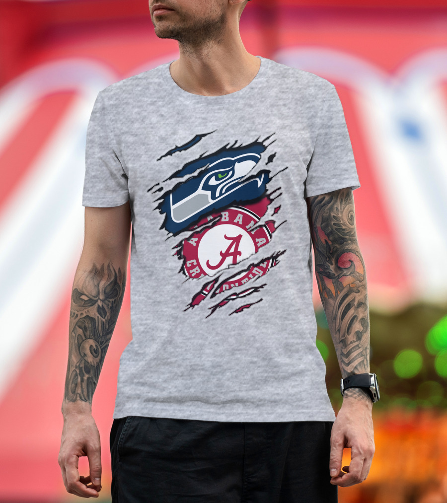 Seahawks Alabama Crimson Tide Fan Alliance T-Shirt