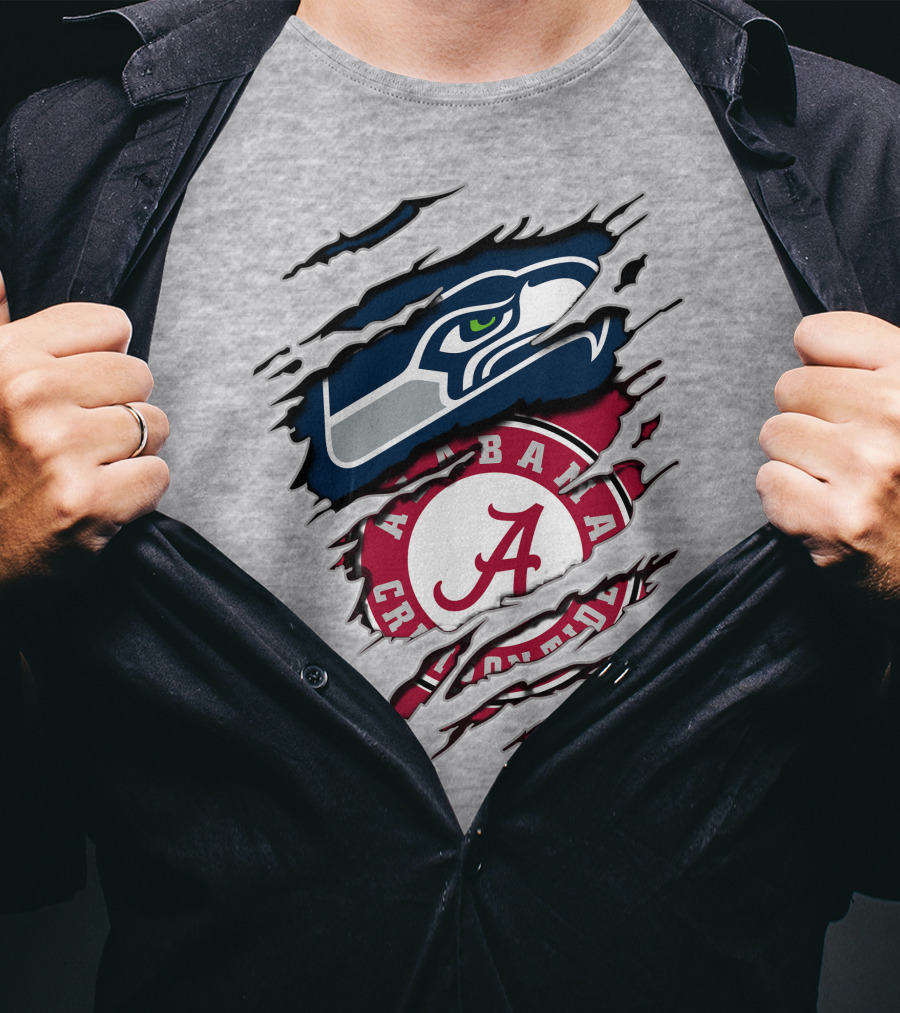 Seahawks Alabama Crimson Tide Fan Alliance T-Shirt