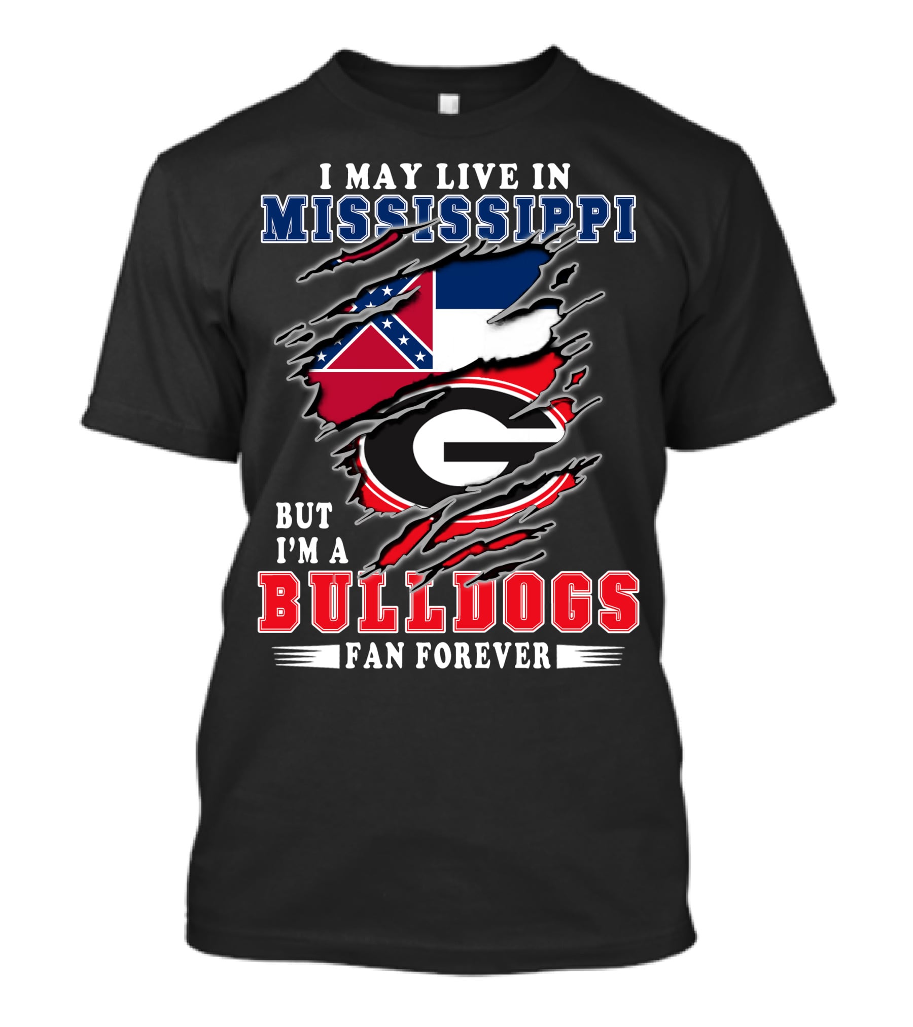 Mississippi Resident Georgia Bulldogs Fan Forever T-Shirt