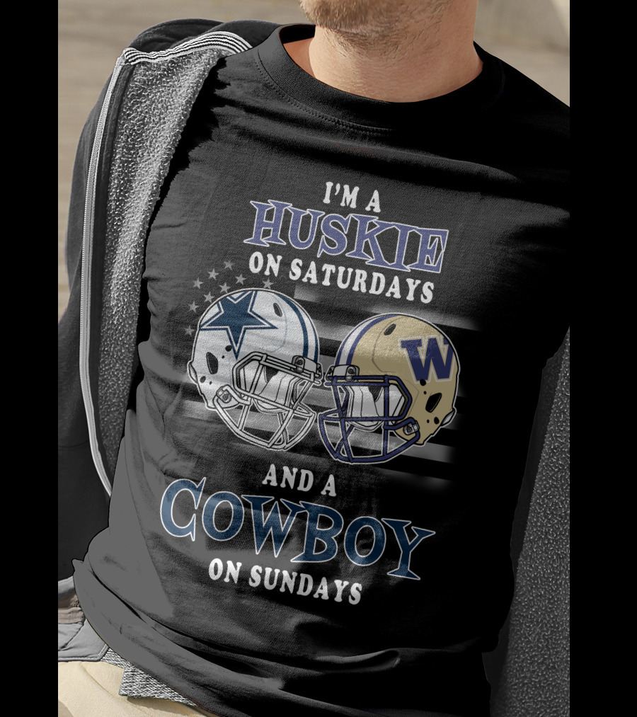 I'm A Huskie On Saturdays And A Cowboy On Sundays T-Shirt