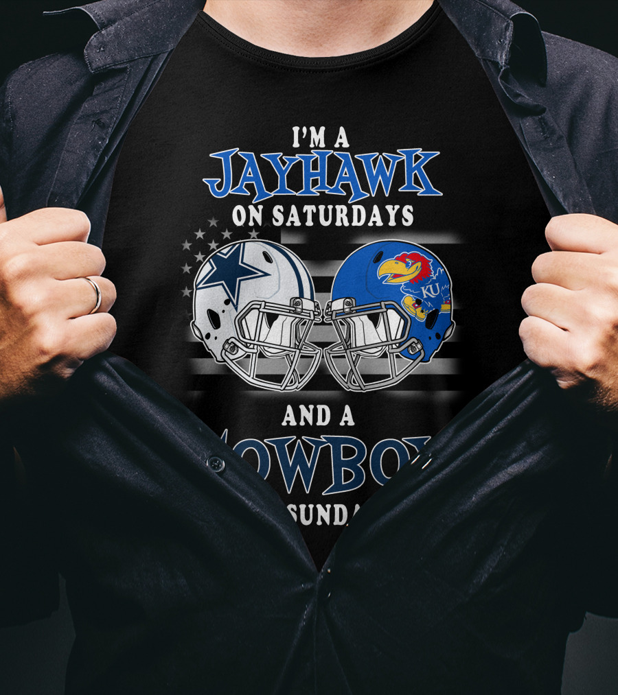 I'm A Jayhawk On Saturdays And A Cowboy On Sundays T-Shirt