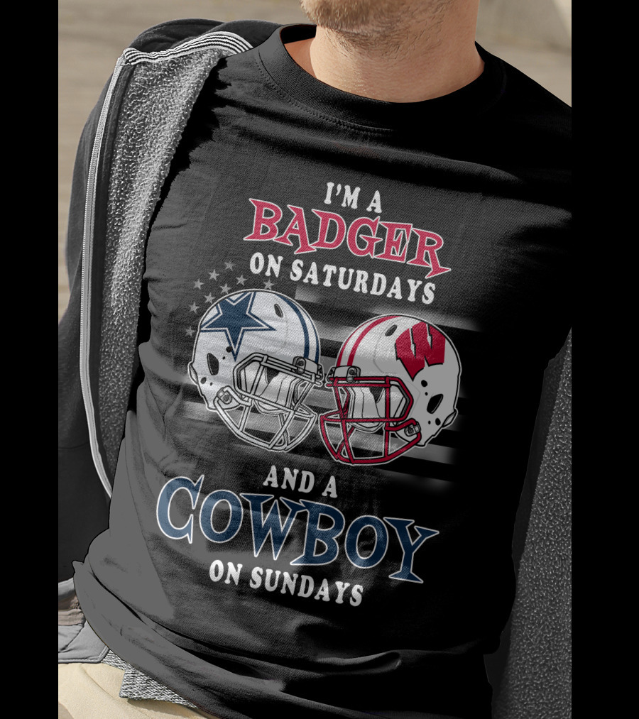 I'm A Badger On Saturdays And A Cowboy On Sundays T-Shirt