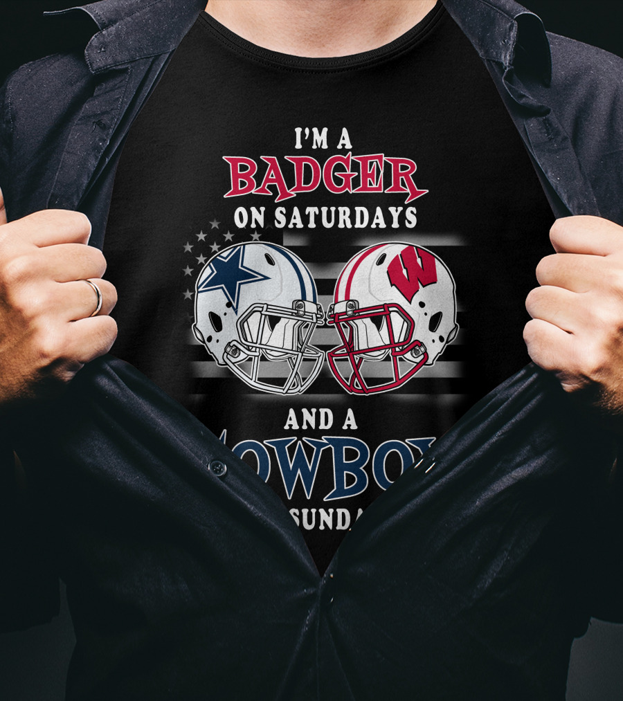 I'm A Badger On Saturdays And A Cowboy On Sundays T-Shirt