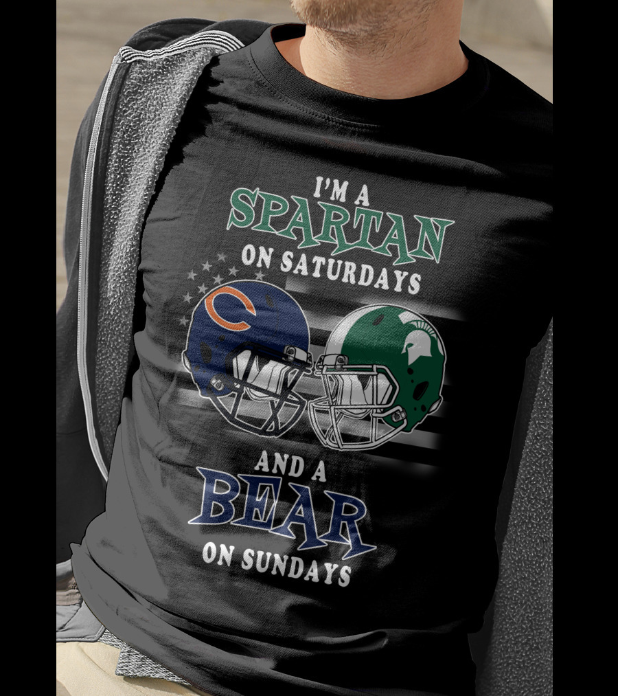 I'm A Spartan On Saturdays And A Bear On Sundays T-Shirt