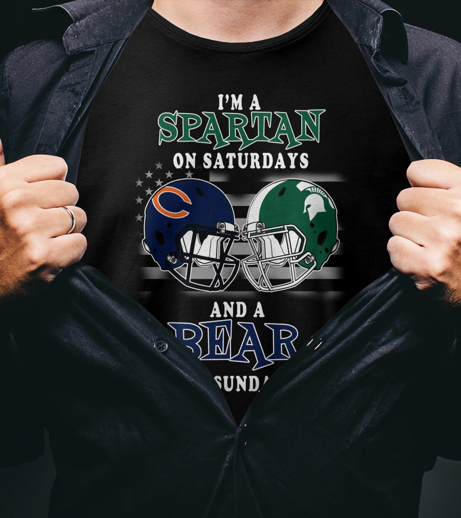 I'm A Spartan On Saturdays And A Bear On Sundays T-Shirt