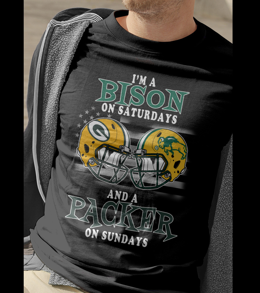 I'm A Bison On Saturdays And A Packer On Sundays T-Shirt