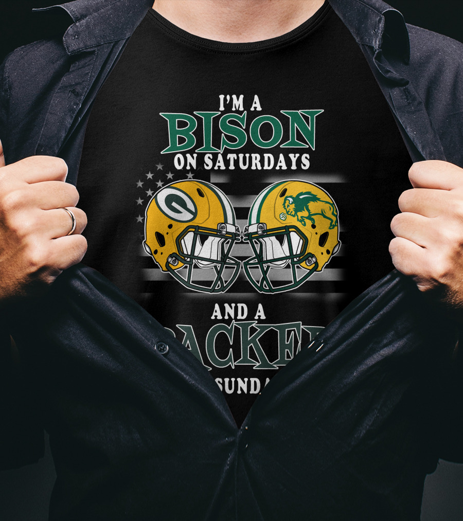I'm A Bison On Saturdays And A Packer On Sundays T-Shirt