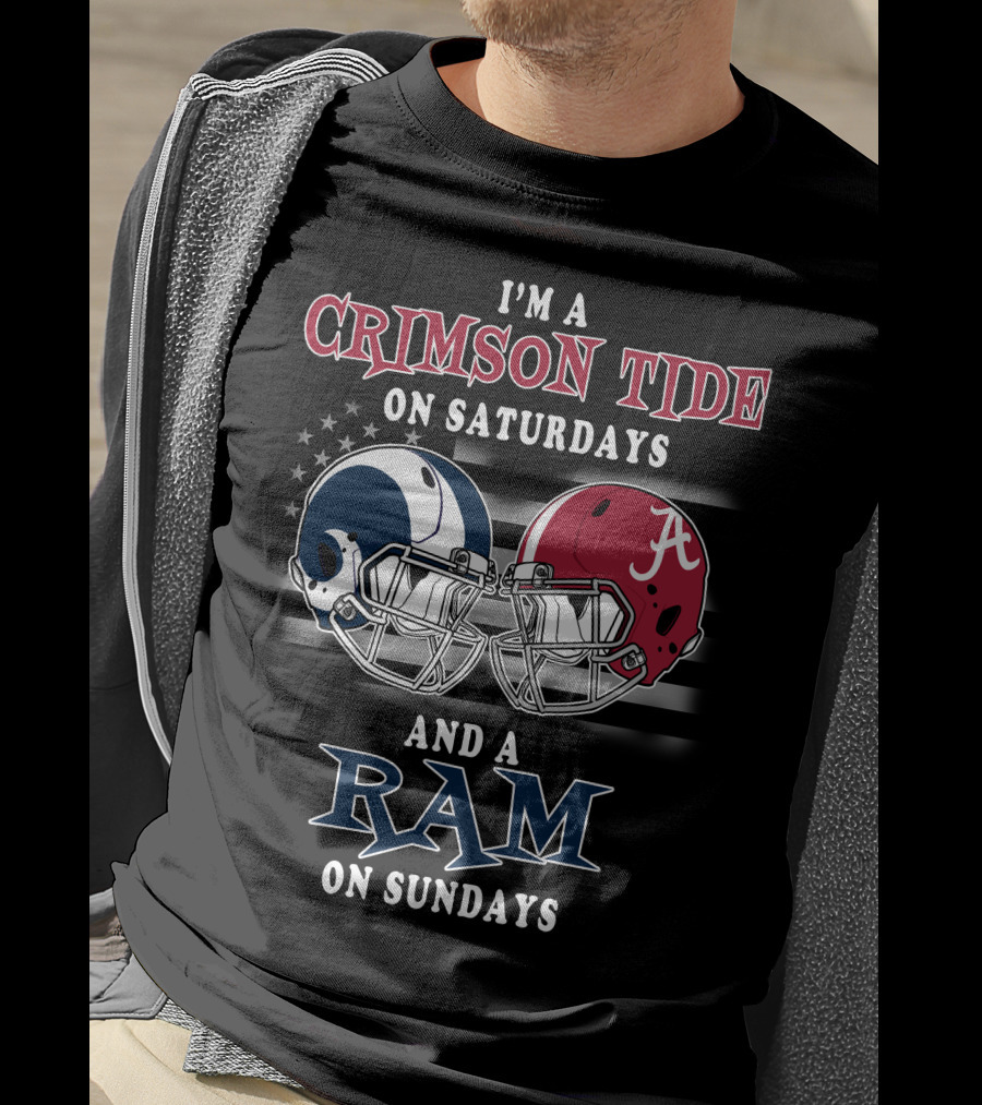 I'm A Crimson Tide On Saturdays And A Ram On Sundays T-Shirt