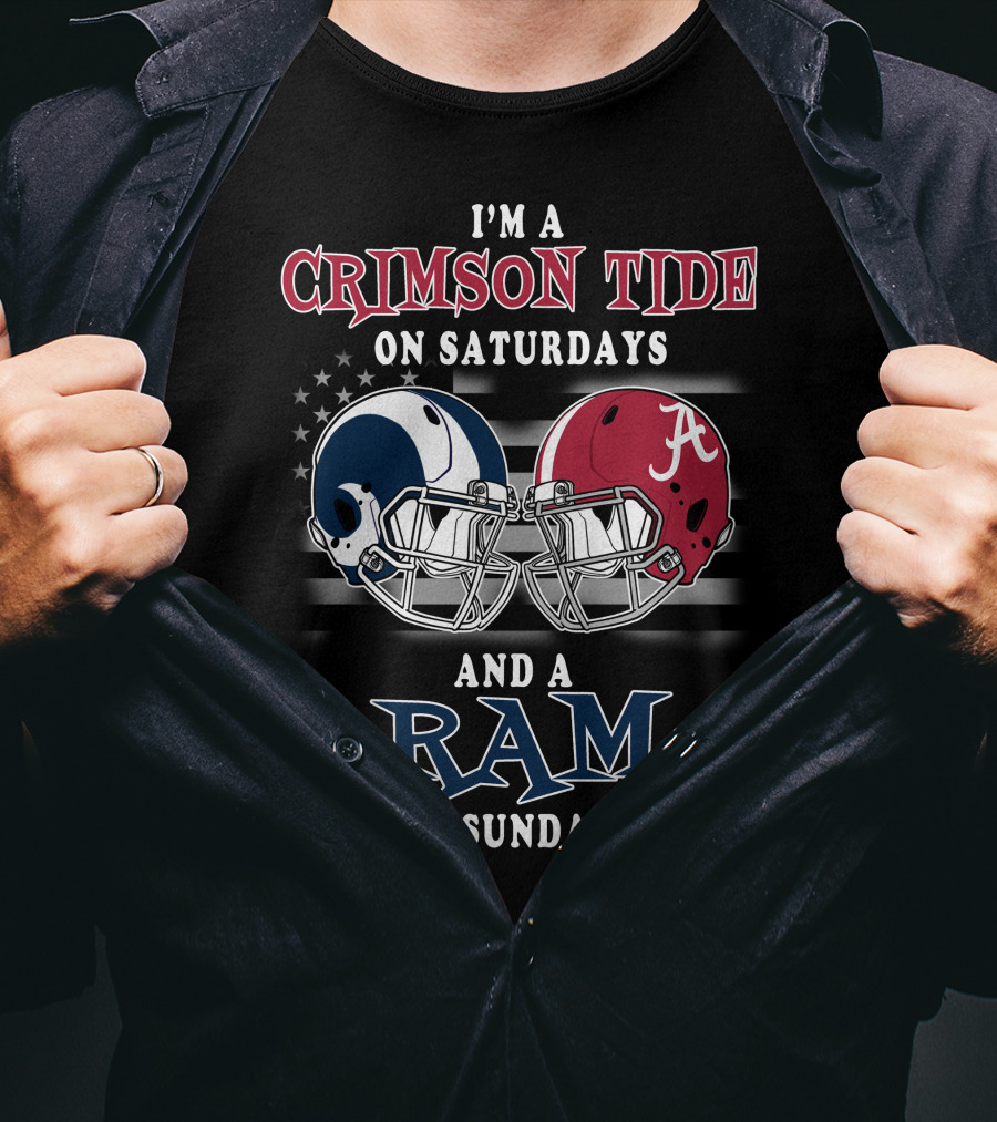 I'm A Crimson Tide On Saturdays And A Ram On Sundays T-Shirt