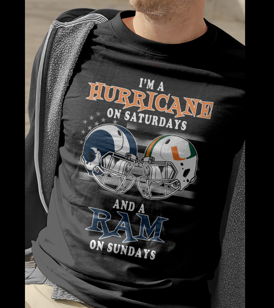 I'm A Hurricane On Saturdays And A Ram On Sundays T-Shirt