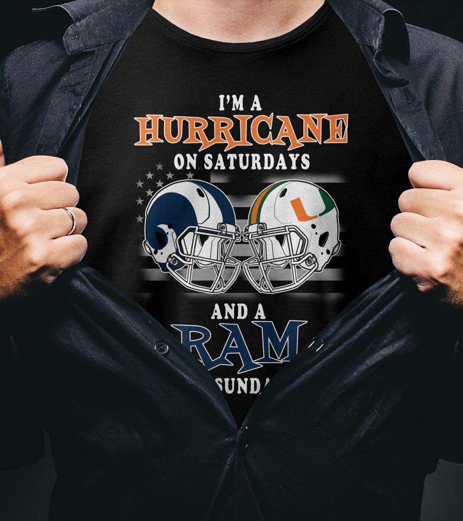 I'm A Hurricane On Saturdays And A Ram On Sundays T-Shirt