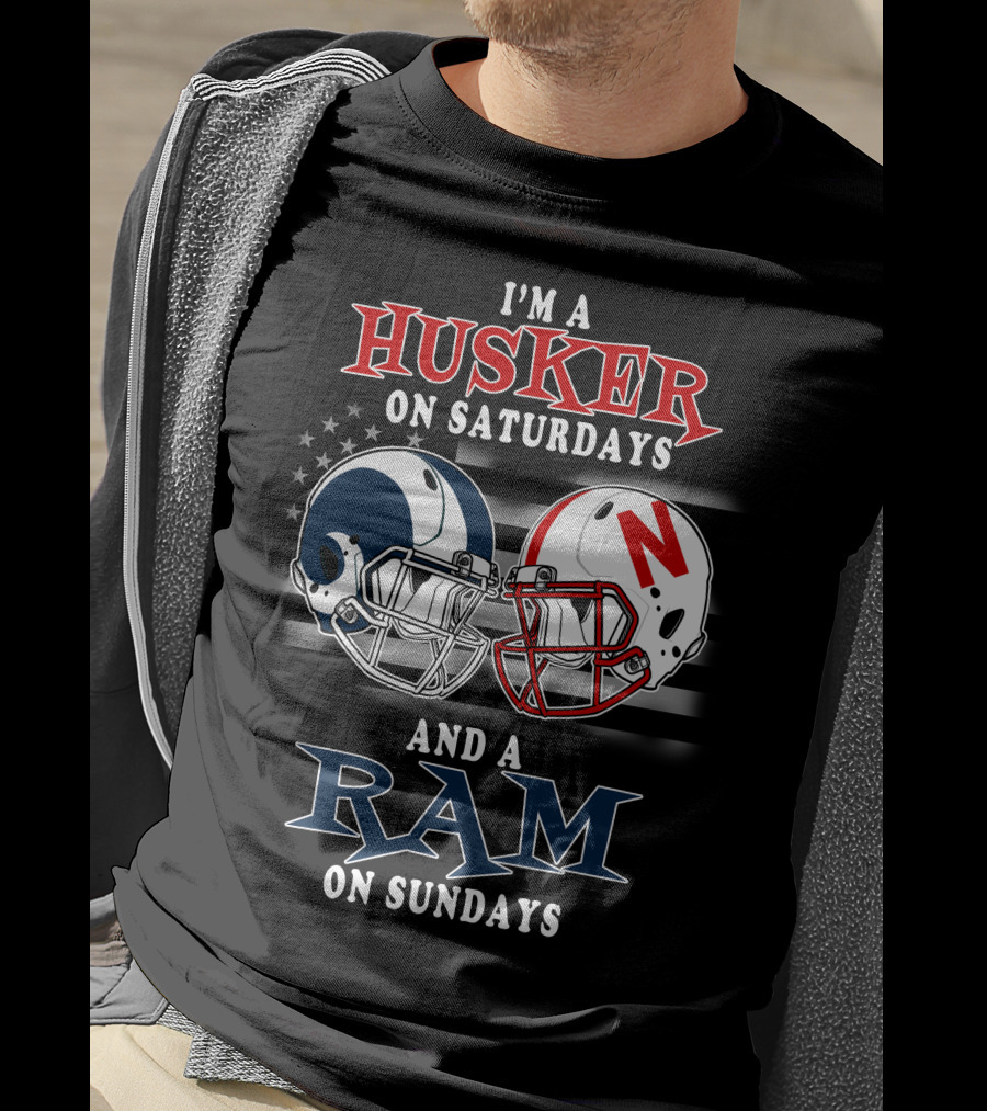 I'm A Husker On Saturdays And A Ram On Sundays T-Shirt