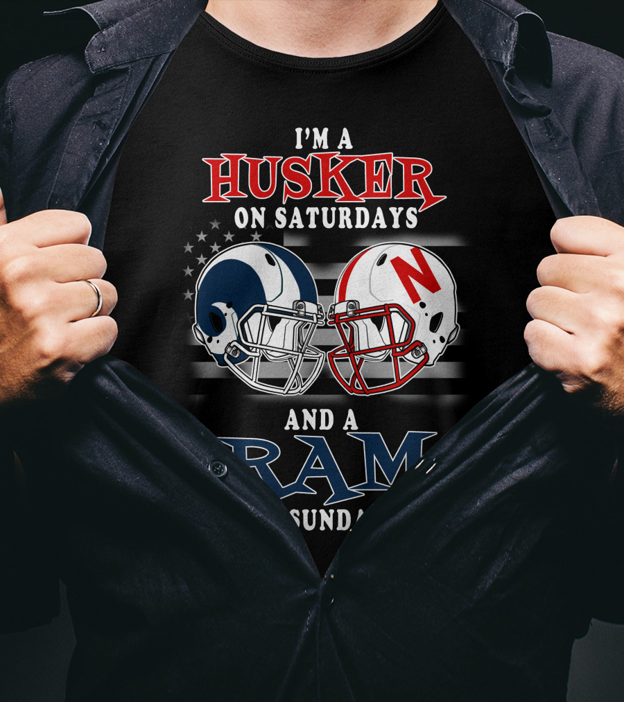 I'm A Husker On Saturdays And A Ram On Sundays T-Shirt