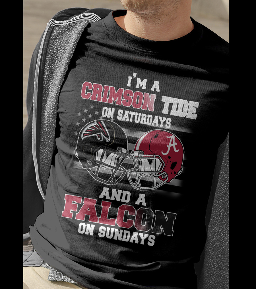 I'm A Crimson Tide On Saturdays And A Falcon On Sundays T-Shirt
