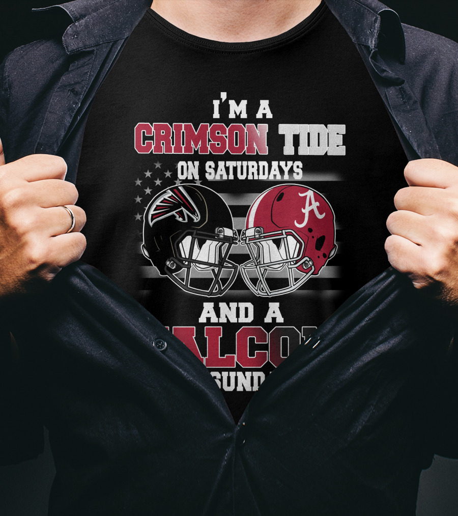 I'm A Crimson Tide On Saturdays And A Falcon On Sundays T-Shirt
