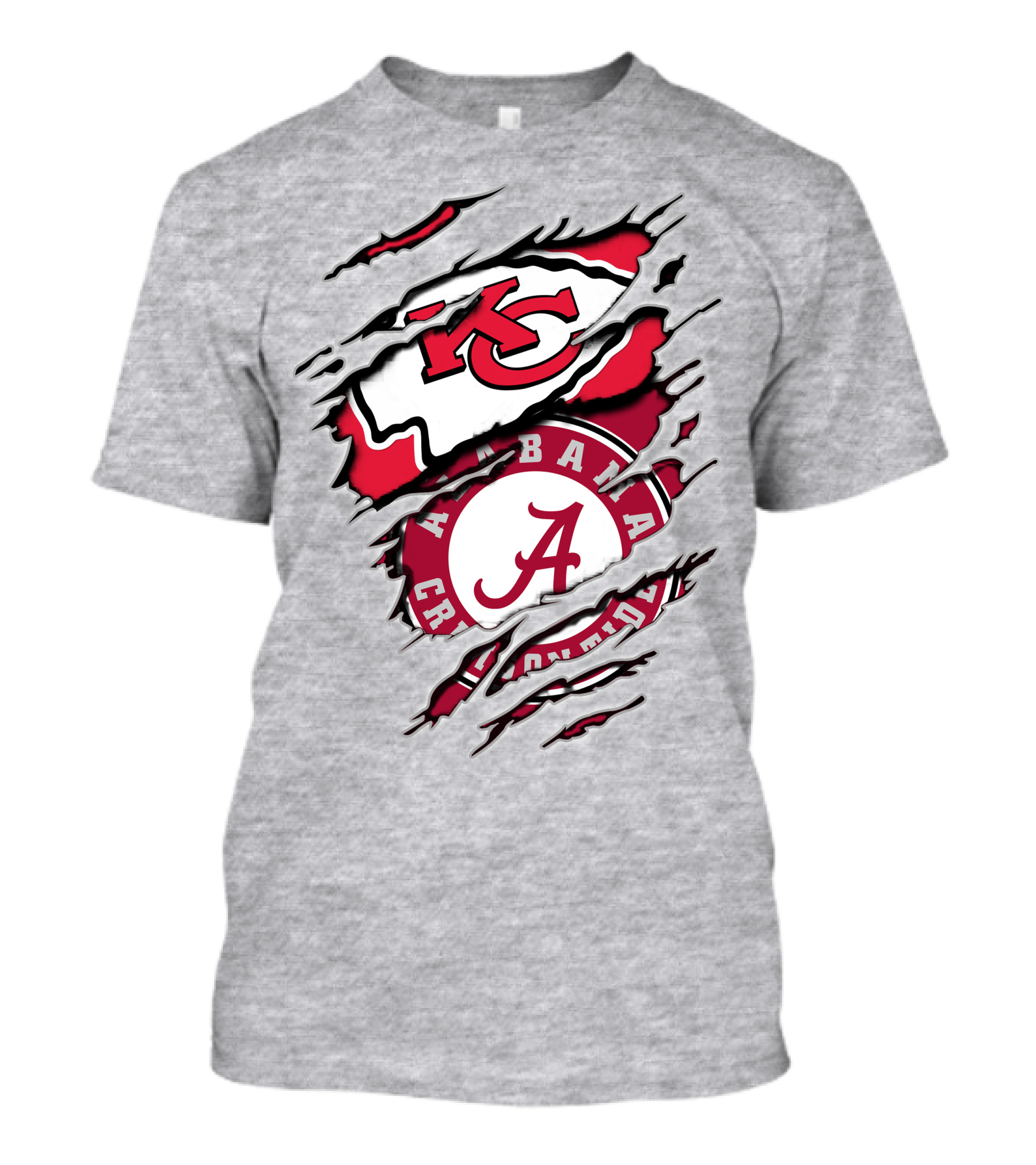 Alabama Crimson Tide Kansas City Chiefs Fan Crossover T-Shirt