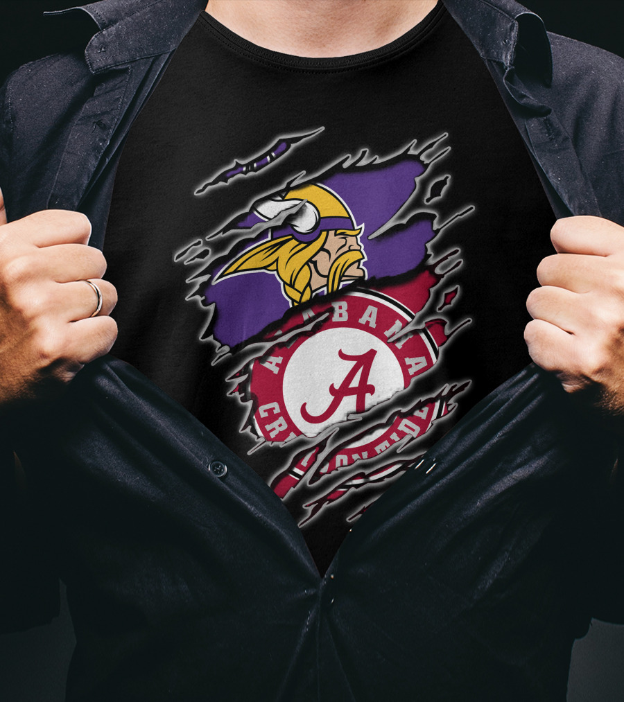 Alabama Crimson Tide Vikings Crossover T-Shirt