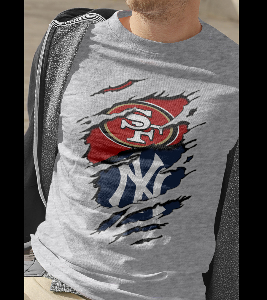 49ERS SF Yankees NY Logo Mashup T-Shirt