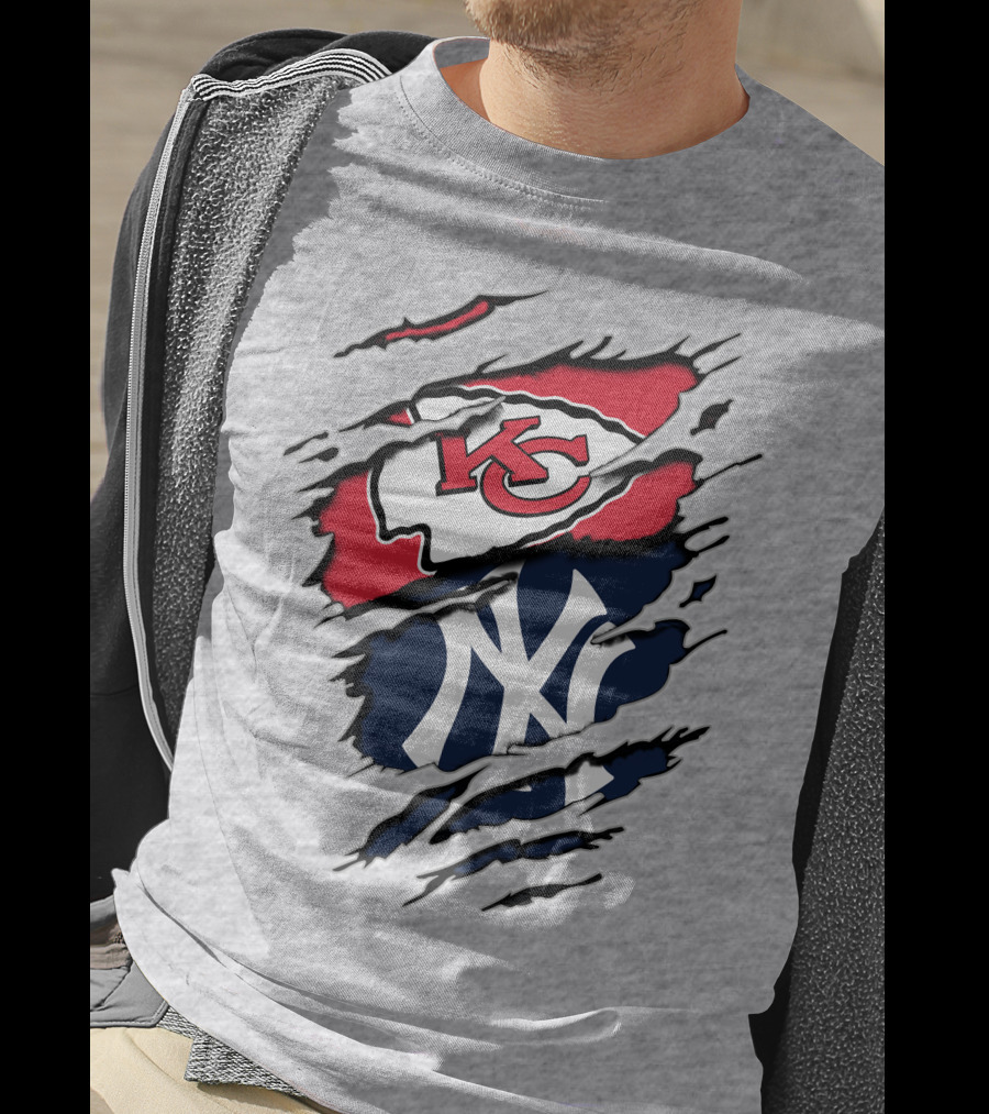 Kansas City Chiefs New York Yankees Combination T-Shirt