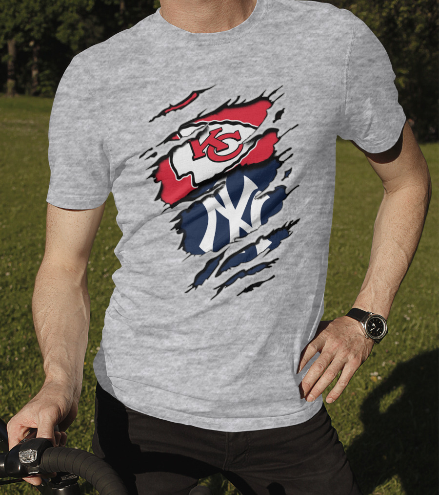 Kansas City Chiefs New York Yankees Combination T-Shirt