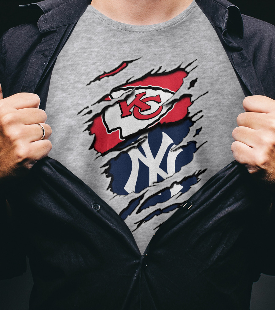 Kansas City Chiefs New York Yankees Combination T-Shirt