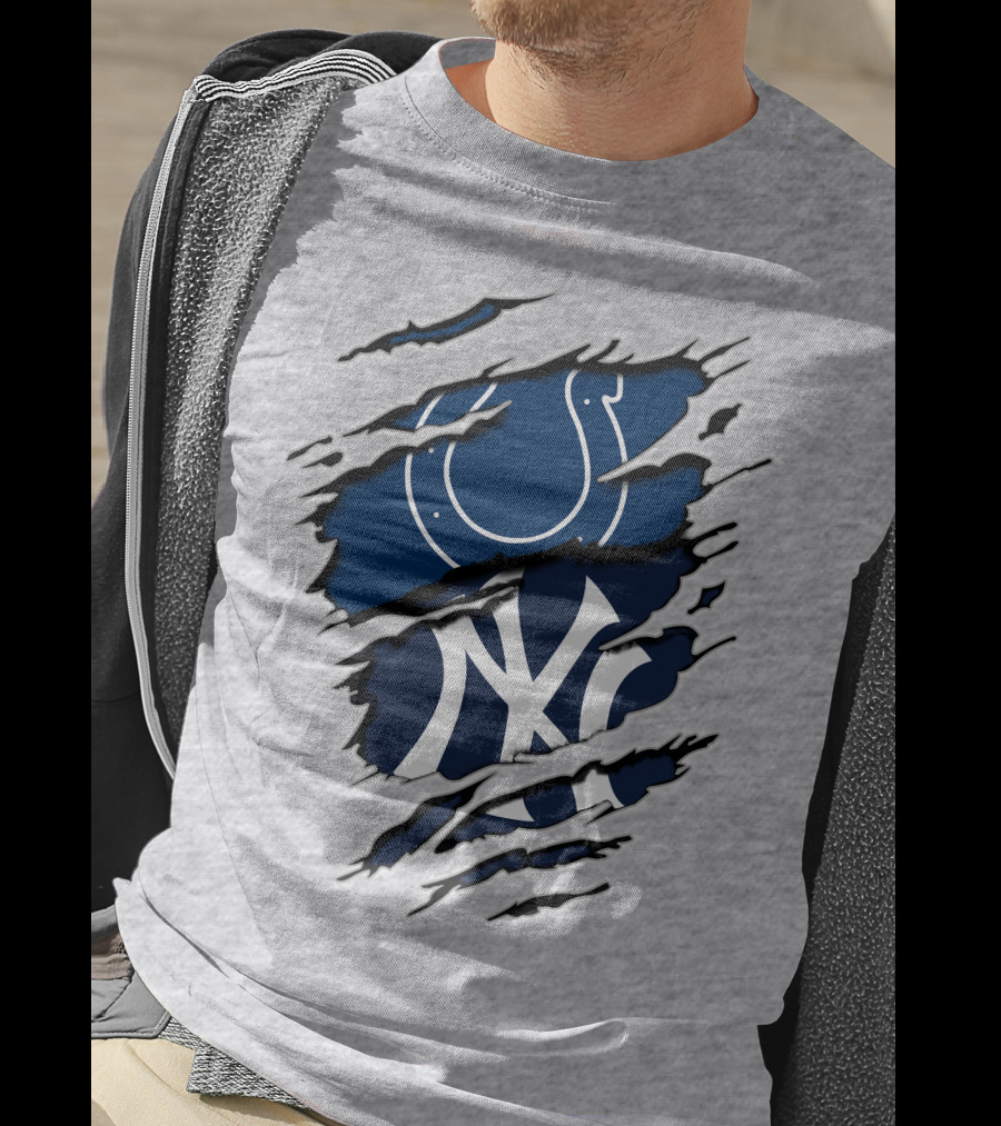 Colts Yankees Dual Logo Blend T-Shirt