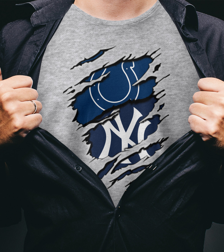 Colts Yankees Dual Logo Blend T-Shirt