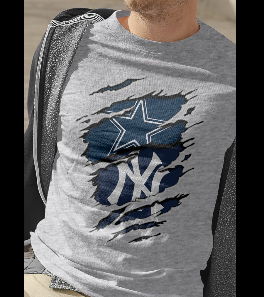 Cowboys Yankees Star And NY Interlocking T-Shirt