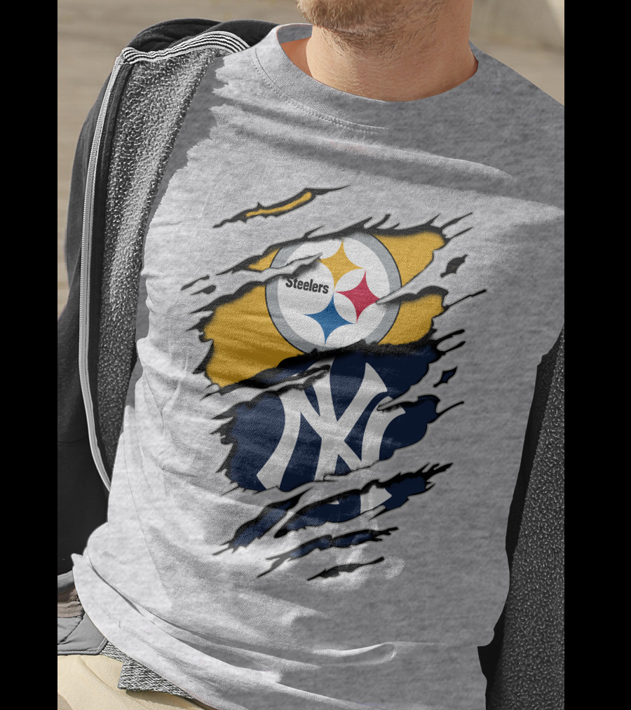 Steelers Yankees Dual Logo Fusion T-Shirt