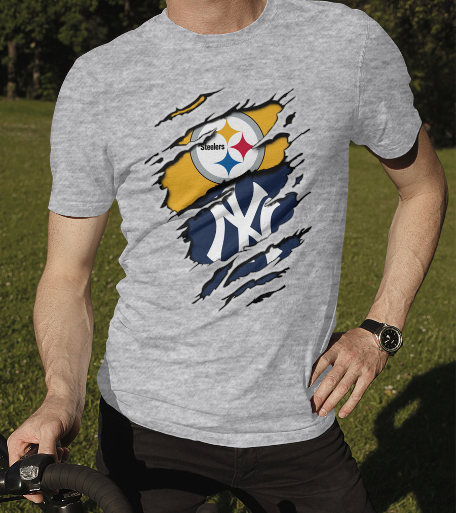 Steelers Yankees Dual Logo Fusion T-Shirt