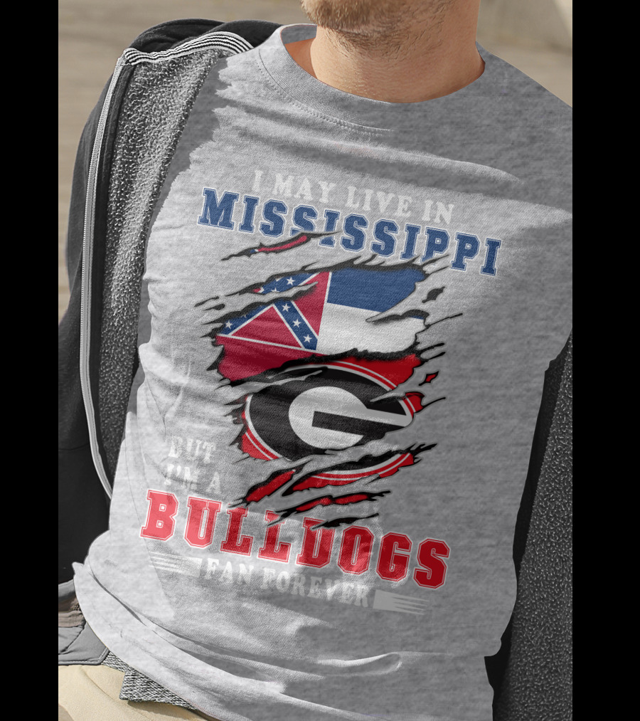Mississippi Bulldogs Fan Forever With State And Team Pride Tear T-Shirt