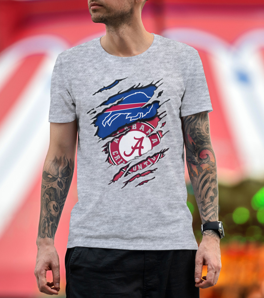Buffalo Bills Alabama Crimson Tide Crossover T-Shirt