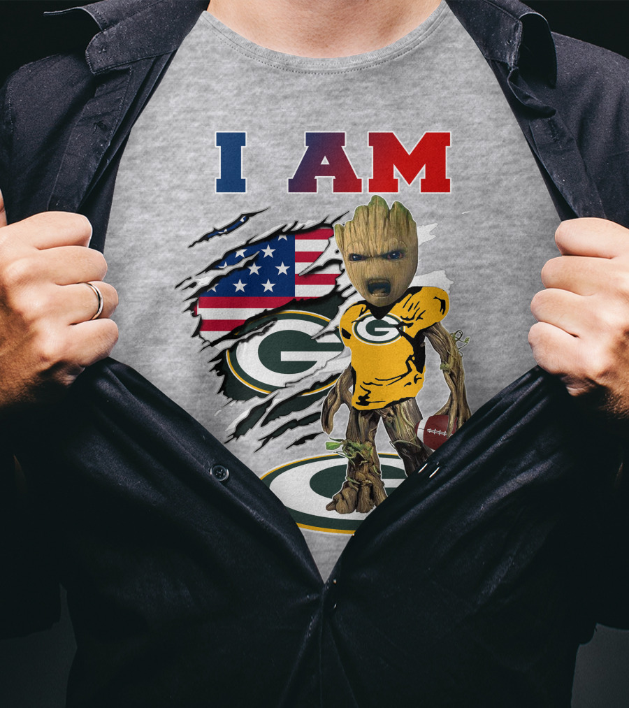 I Am Groot Green Bay Packers Football T-Shirt
