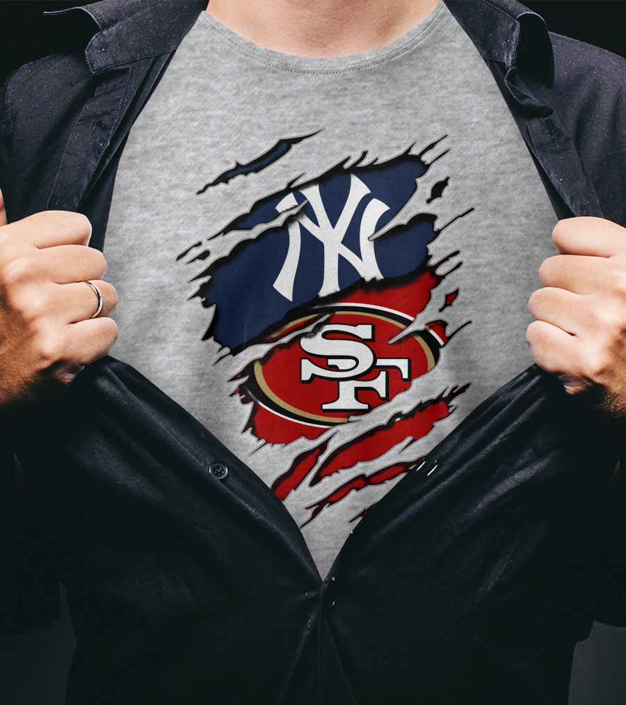 Yankees Sf 49ers Logo Mashup T-Shirt