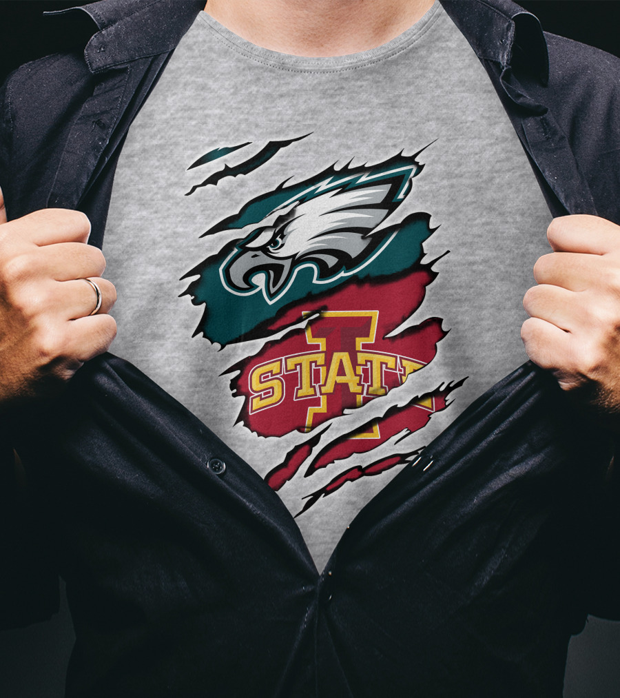 Philadelphia Eagles Iowa State Torn Claw T-Shirt