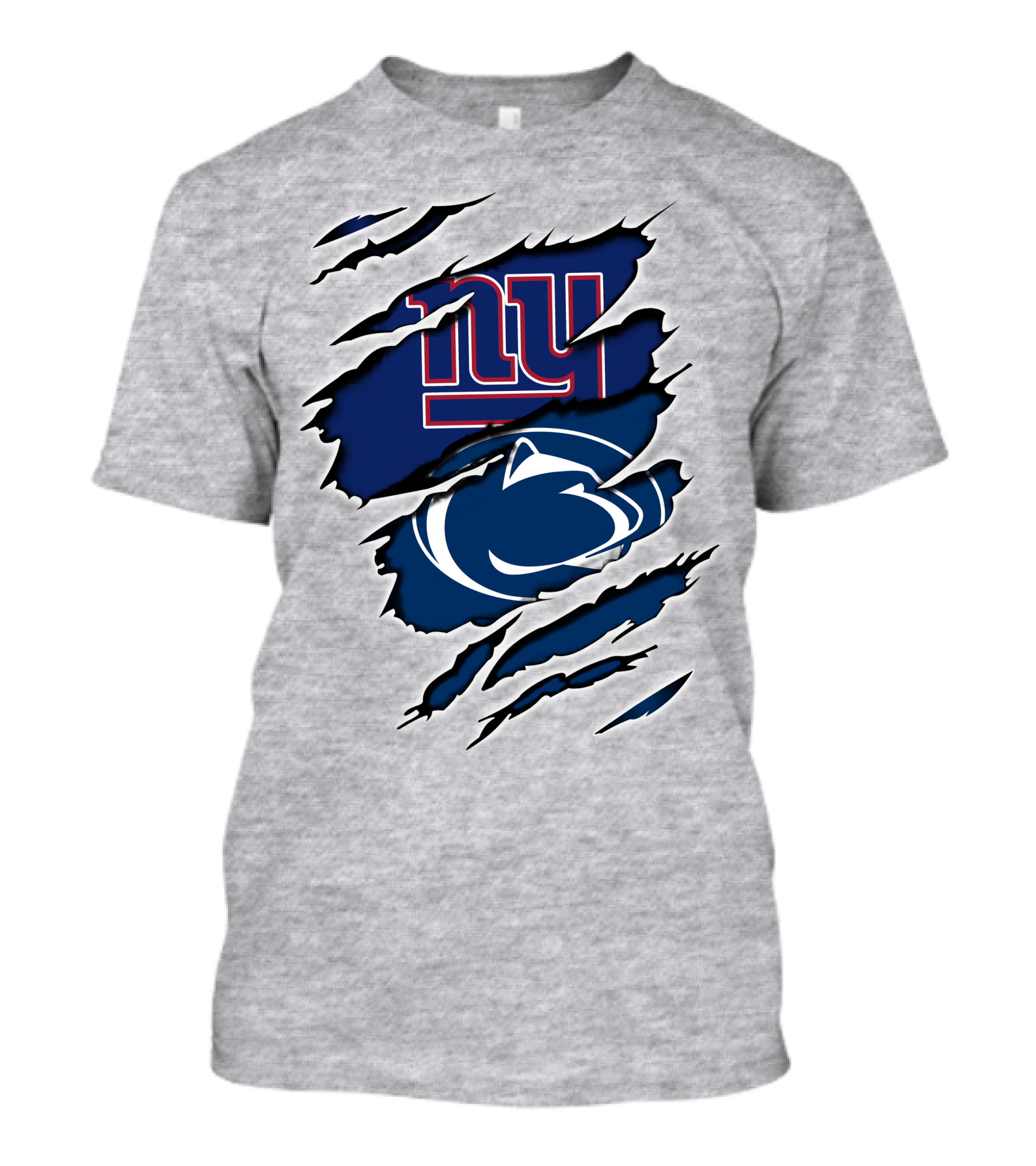New York Giants And Penn State Nittany Lions Football Claw Marks T-Shirt