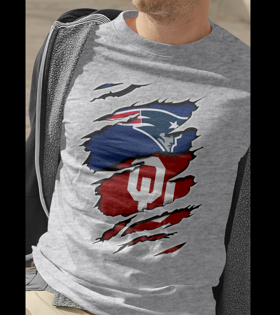 Patriots Sooners OU Logo Under Patriots Emblem T-Shirt