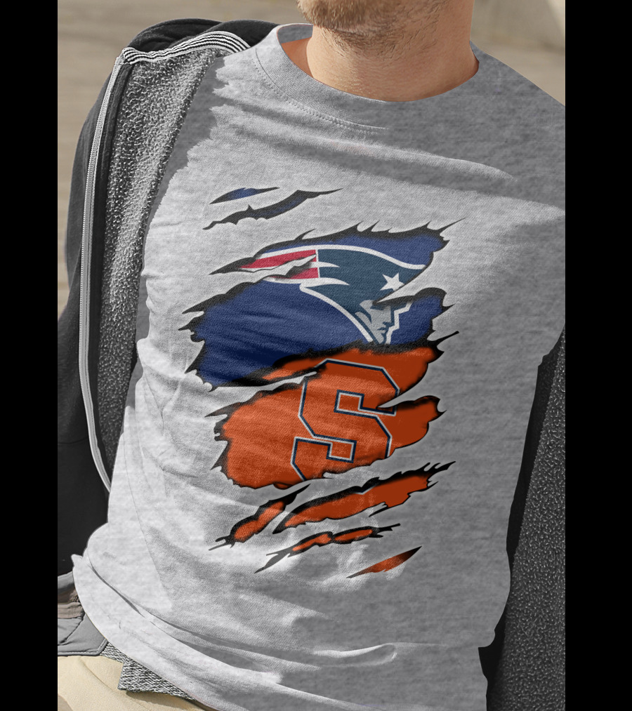 Patriots Syracuse S Logo Ripped Effect T-Shirt
