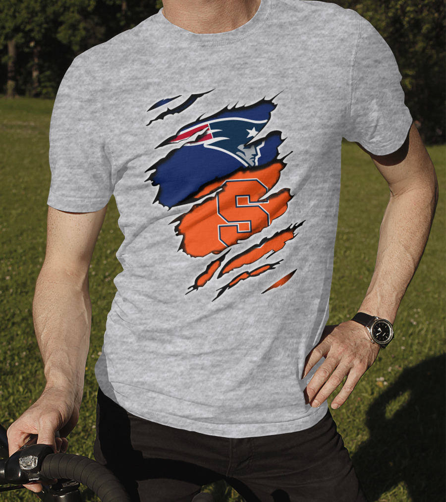 Patriots Syracuse S Logo Ripped Effect T-Shirt
