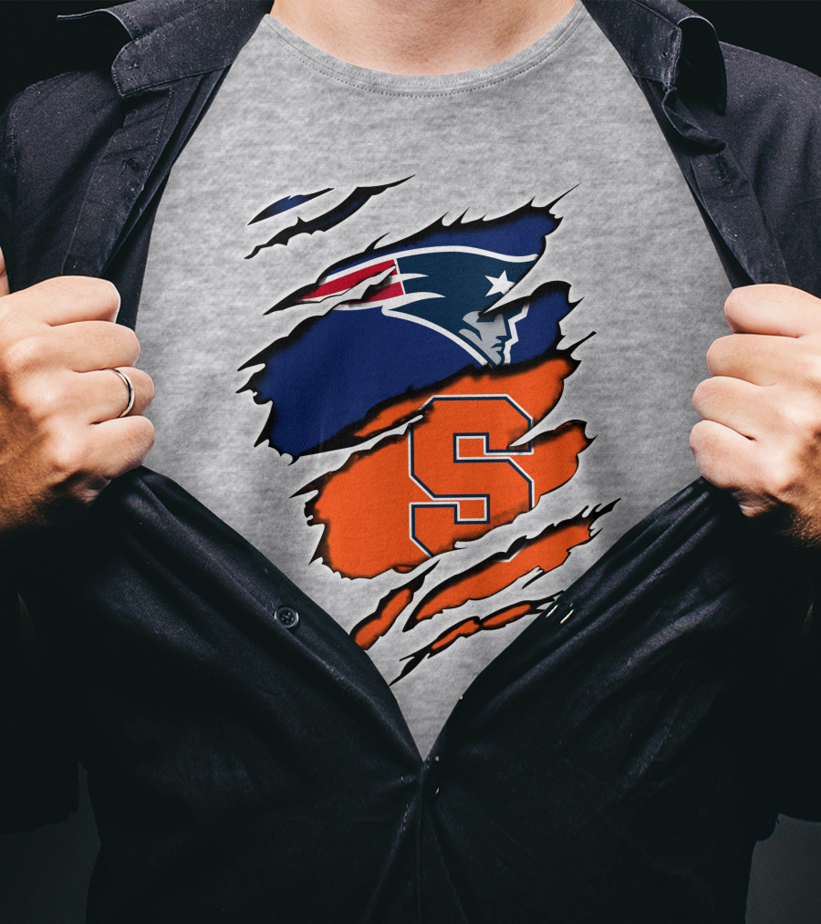 Patriots Syracuse S Logo Ripped Effect T-Shirt