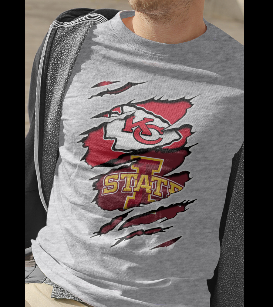 Kansas City Chiefs Iowa State Torn T-Shirt