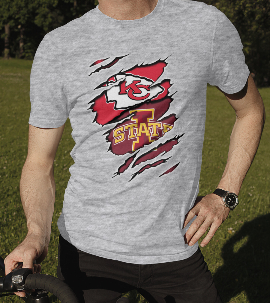 Kansas City Chiefs Iowa State Torn T-Shirt
