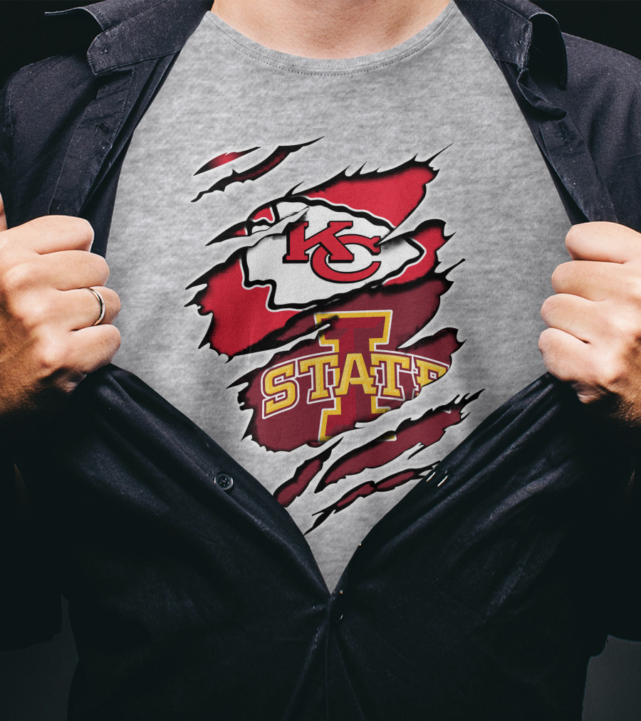 Kansas City Chiefs Iowa State Torn T-Shirt