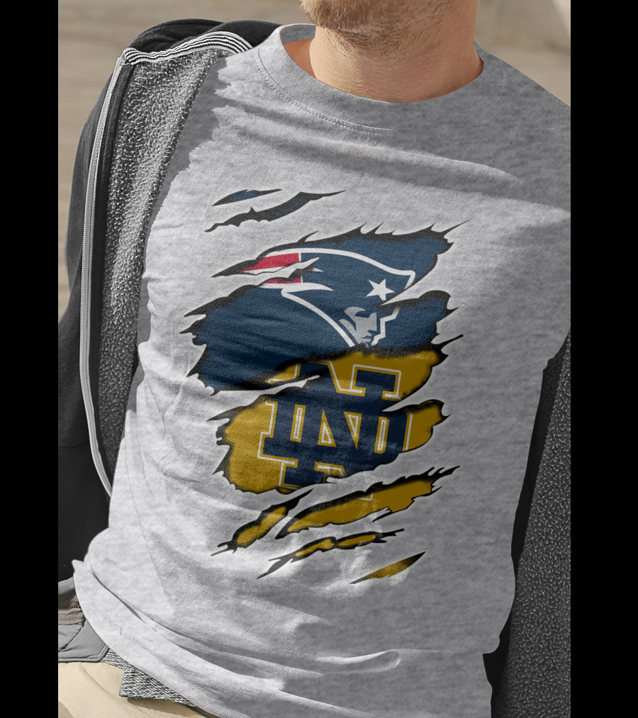 Patriots Notre Dame Logo Fusion T-Shirt