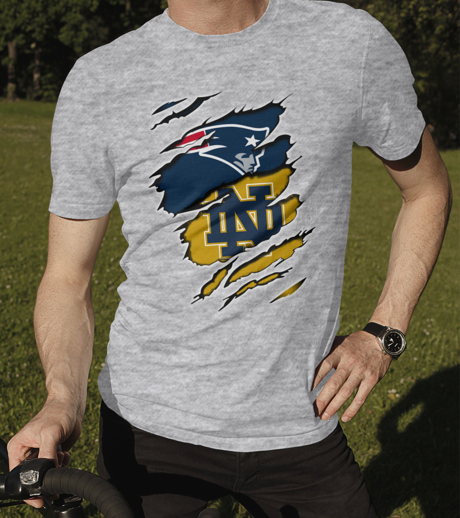 Patriots Notre Dame Logo Fusion T-Shirt
