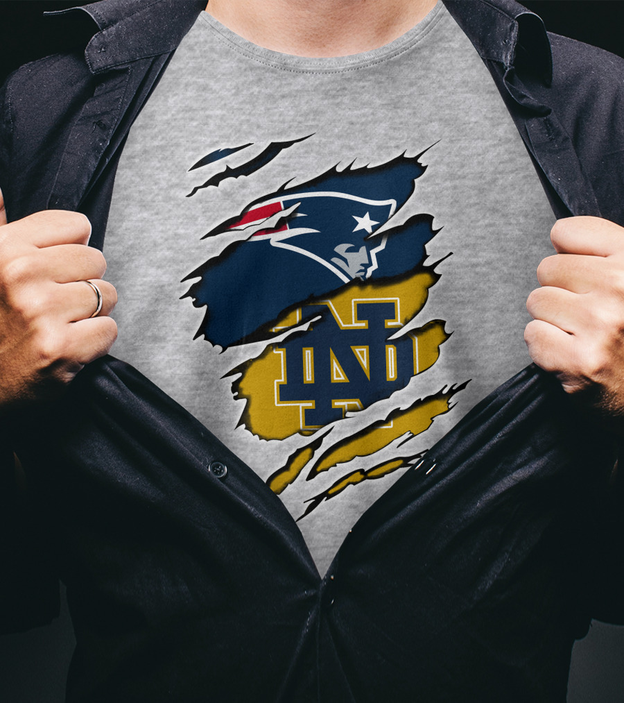 Patriots Notre Dame Logo Fusion T-Shirt