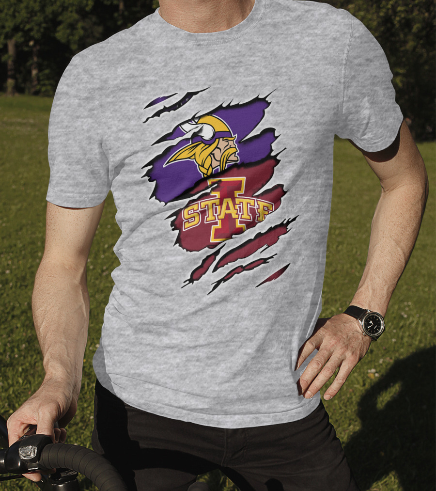 Minnesota Vikings And Iowa State Cyclones Fusion T-Shirt