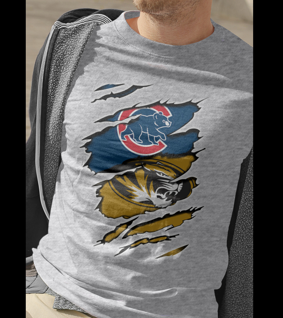 Cubs Missouri Mizzou Tigers Fan Mashup T-Shirt