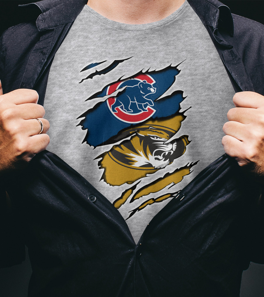 Cubs Missouri Mizzou Tigers Fan Mashup T-Shirt