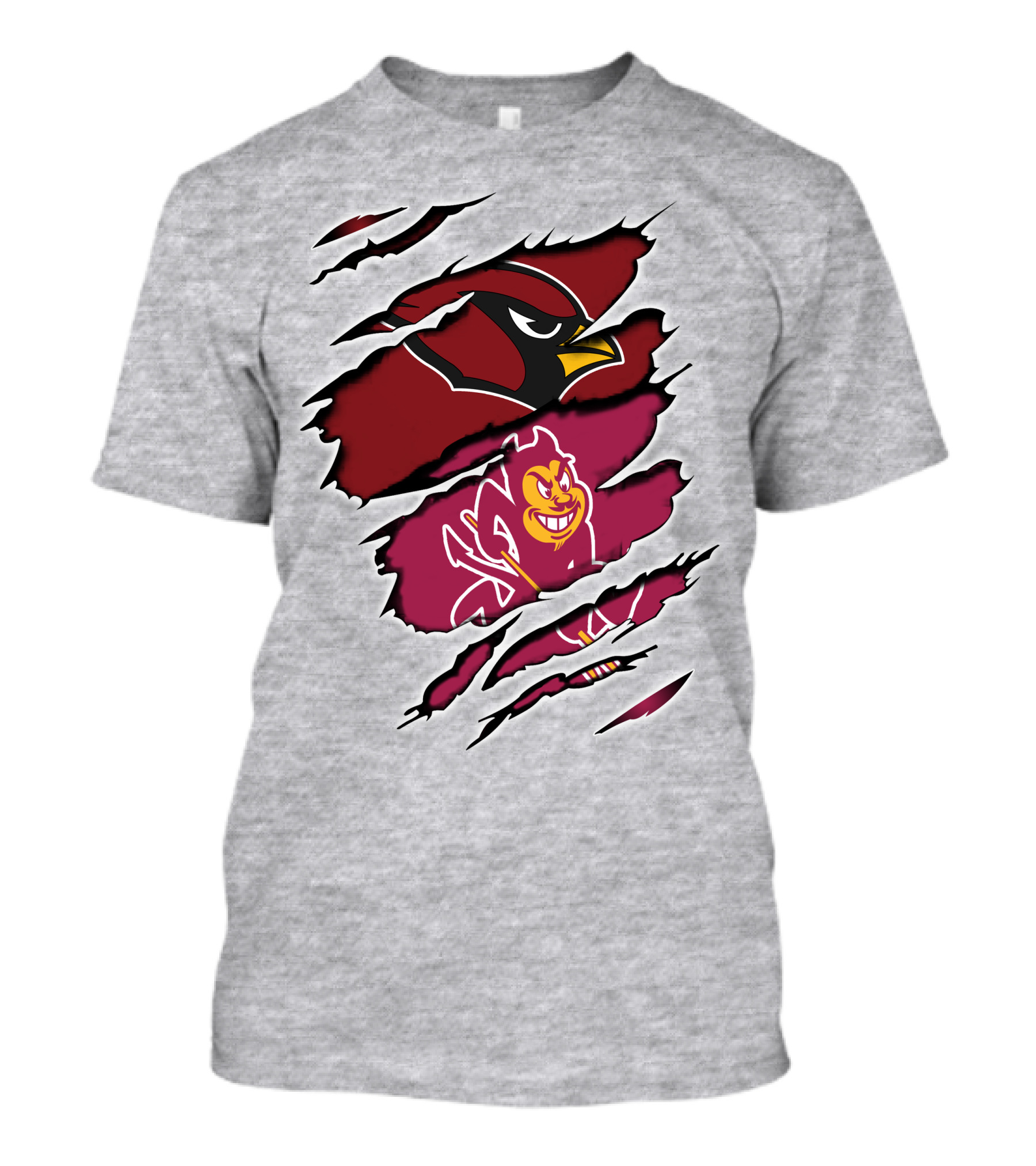 Cardinals Arizona Sun Devils Claw Mark T-Shirt